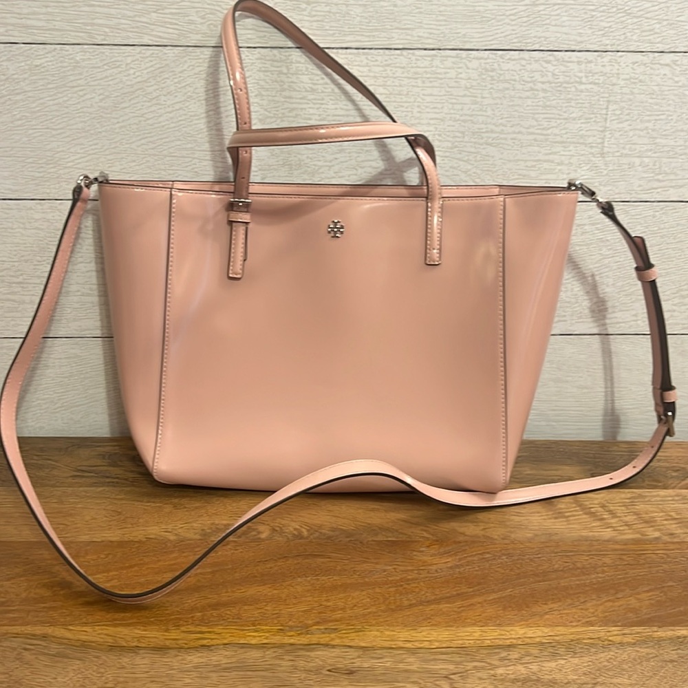 Tory Burch Blush Small Tote with Handles and Crossbody Strap